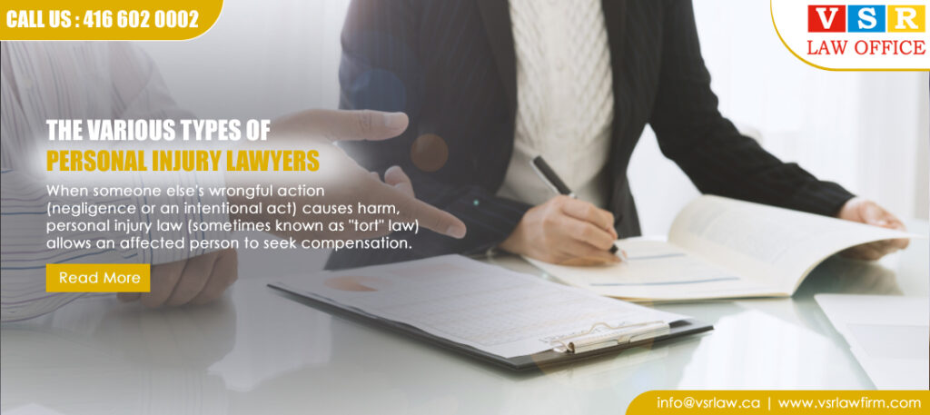 The Various Types of Personal Injury Lawyers