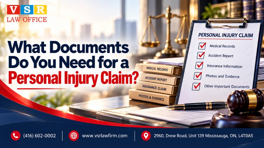 Documents needed for a personal injury claim in Ontario